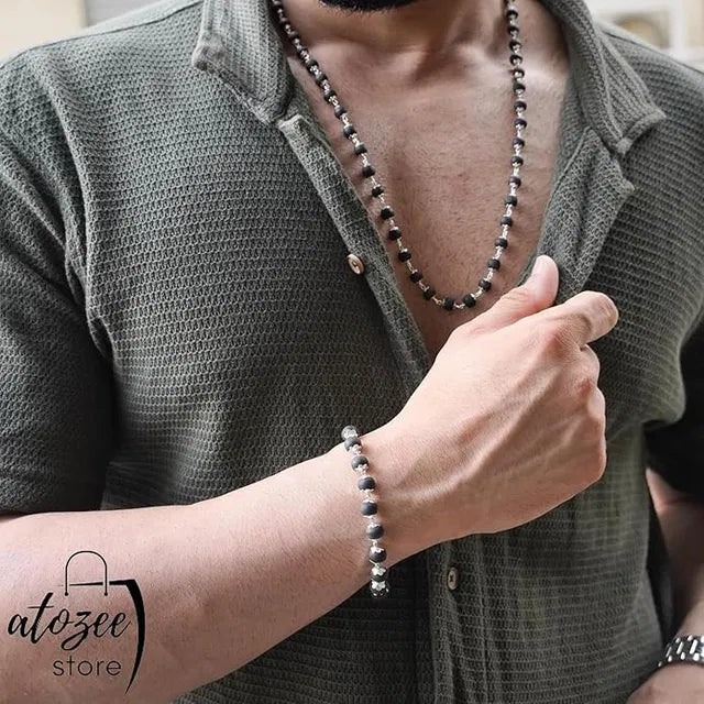 Silver Plated Karungali Mala