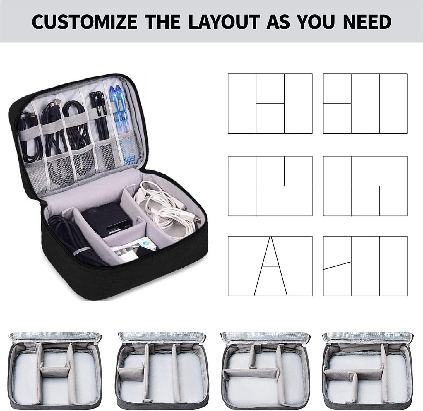 Universal Carry Travel Gadget Bag for Cables
