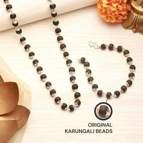 Silver Plated Karungali Mala