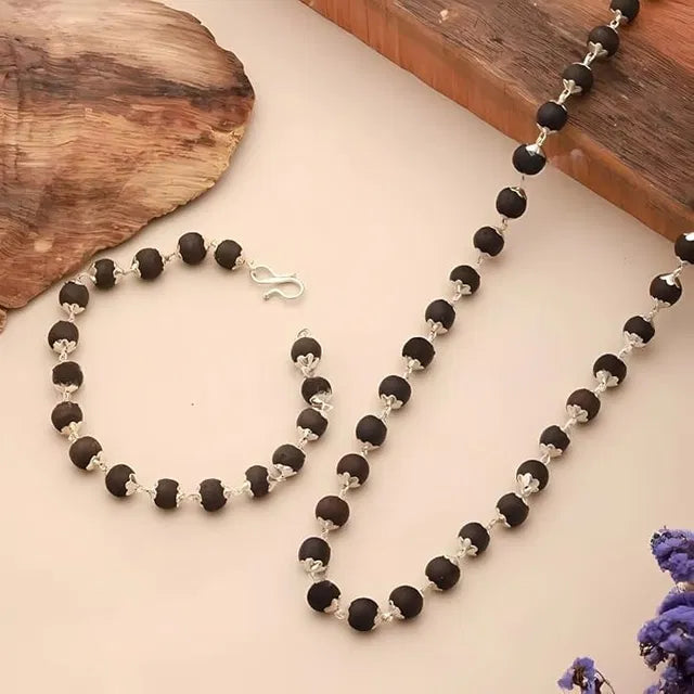 Silver Plated Karungali Mala